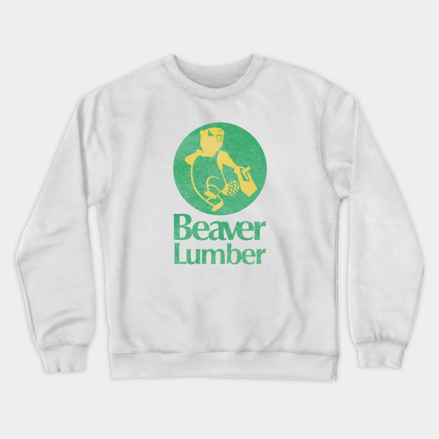 Retro Beaver Lumber Crewneck Sweatshirt by robertcop
